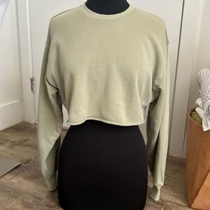 TNA Sage Green Cropped Sweatshirt